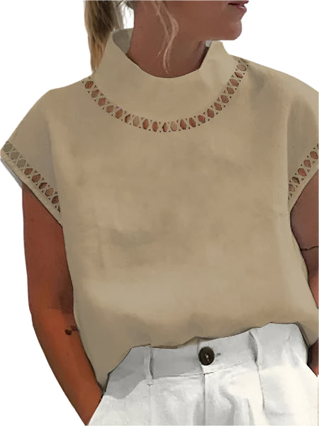 Damen Top Festliches Oberteil Elegantes Polyester Elasthan 0