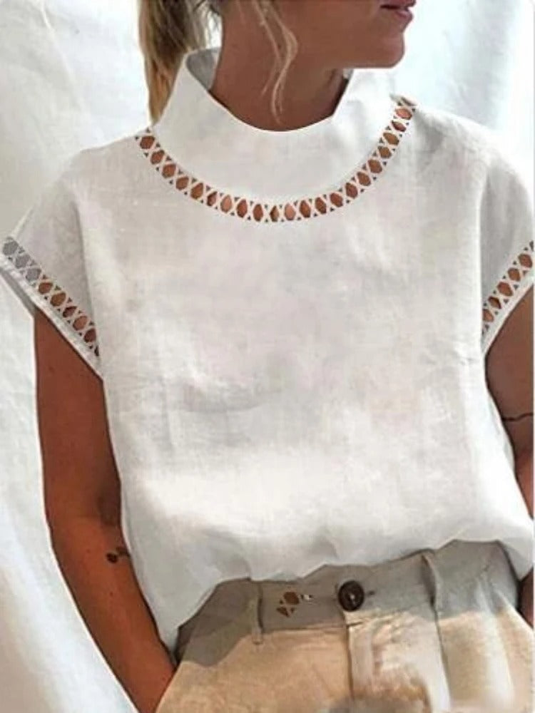 Damen Top Festliches Oberteil Elegantes Polyester Elasthan 1