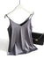 Damen Top V-Ausschnitt Satin Spaghettiträger Festlich Elegantes Glitzer Oberteil 2