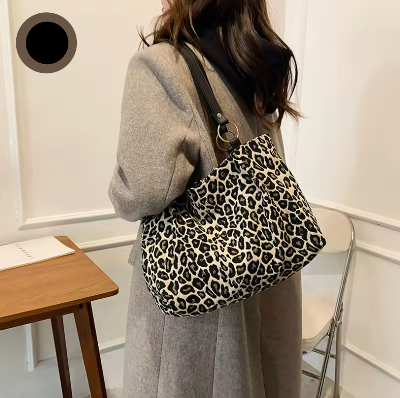 Damen Tote Bag Leopardenmuster aus hochwertigem Canvas 7