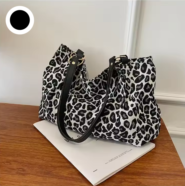 Damen Tote Bag Leopardenmuster aus hochwertigem Canvas 8