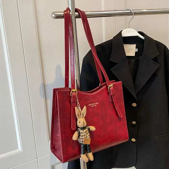Damen Tote Tasche Charm mit abnehmbarem Anhänger 5