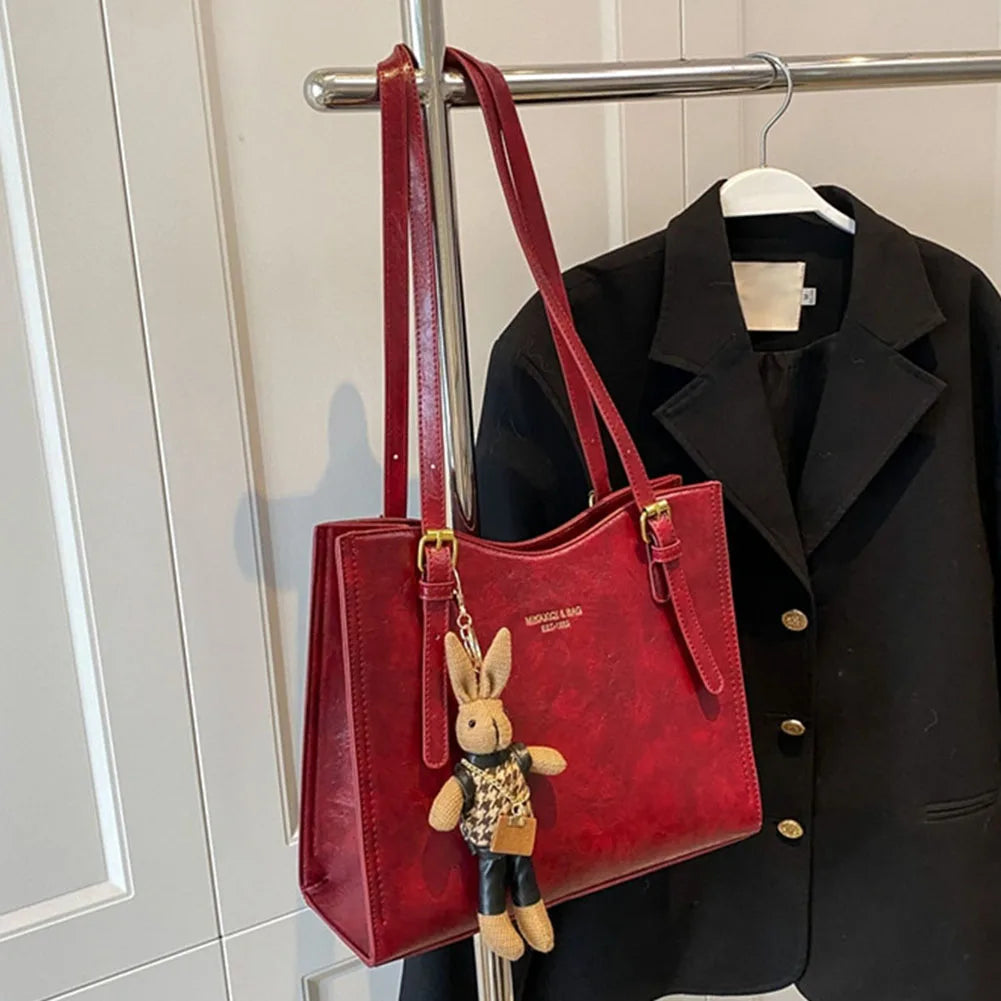 Damen Tote Tasche Charm mit abnehmbarem Anhänger 5