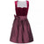 Damen Trachtenkleid Vintage Dirndl mit Floraler Stickerei und Schürze 1