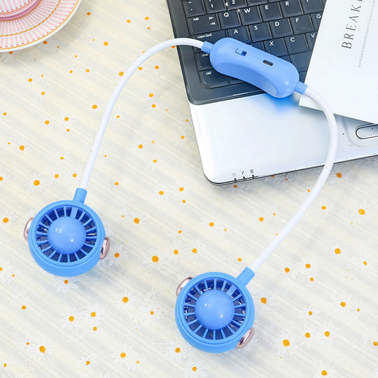Damen Tragbarer Halsventilator Flexibles Design USB Aufladung 0