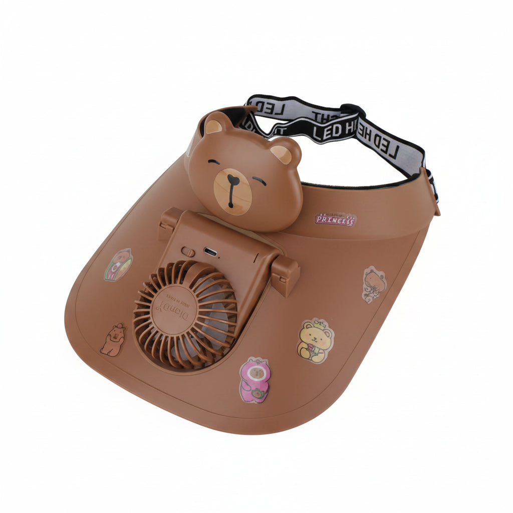 Damen Tragbarer Nackenventilator Bären-Design für Erfrischung und Komfort 6