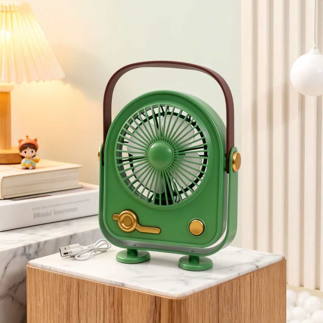 Damen Tragbarer Retro Ventilator Stilvoll und Mobil 0