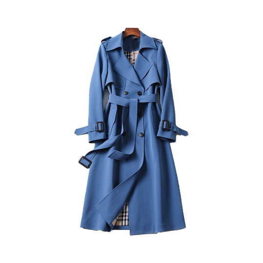 Damen Trenchcoat Doppelknopf-Design 10