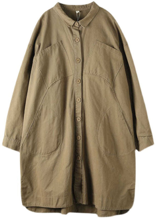 Damen Trenchcoat Frühlingsstil mit Peter Pan Kragen 4