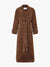 Damen Trenchcoat Midi mit Doppelkknopfleiste und Gürtel im Suède-Look 6