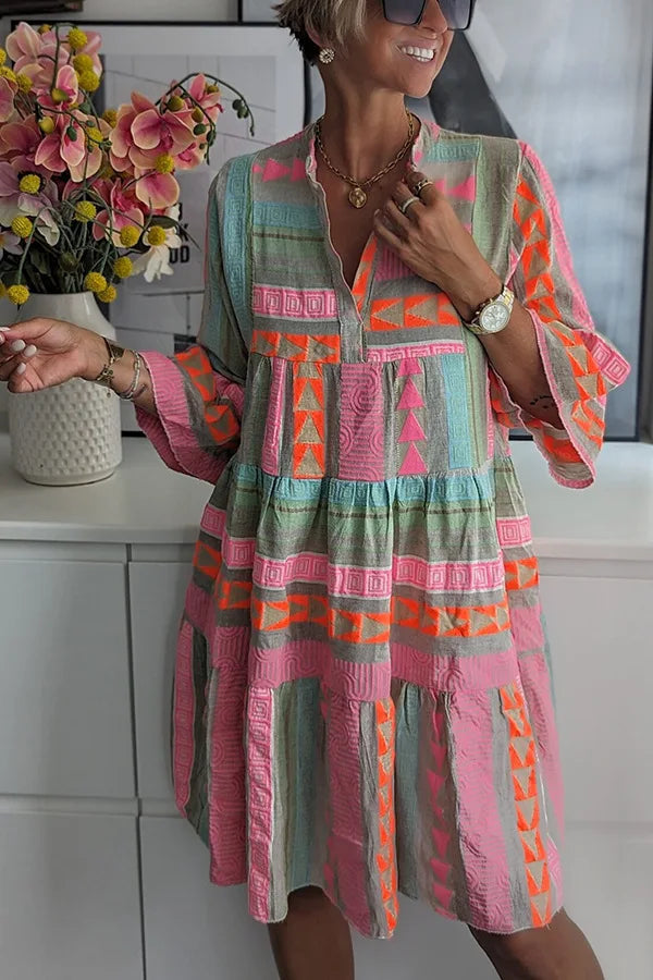 Damen Tunika Kleid Bohemian Ibiza Stil 2