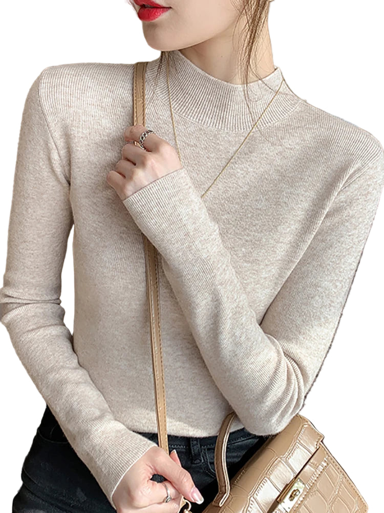 Damen Turtleneck Pullover Strickmode 2024 0