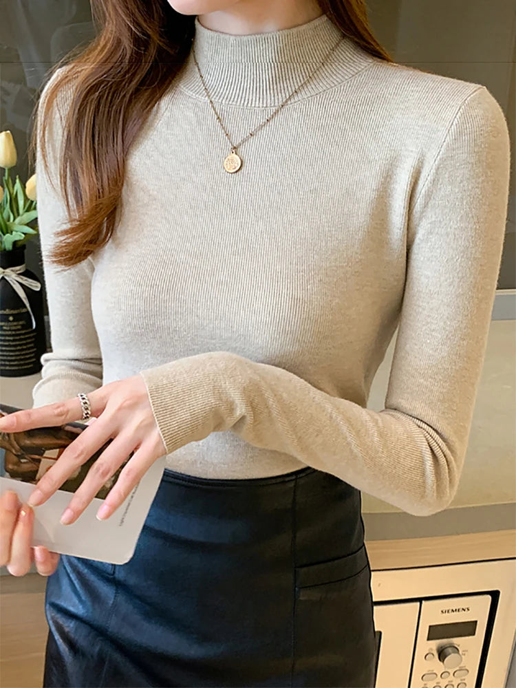 Damen Turtleneck Pullover Strickmode 2024 13