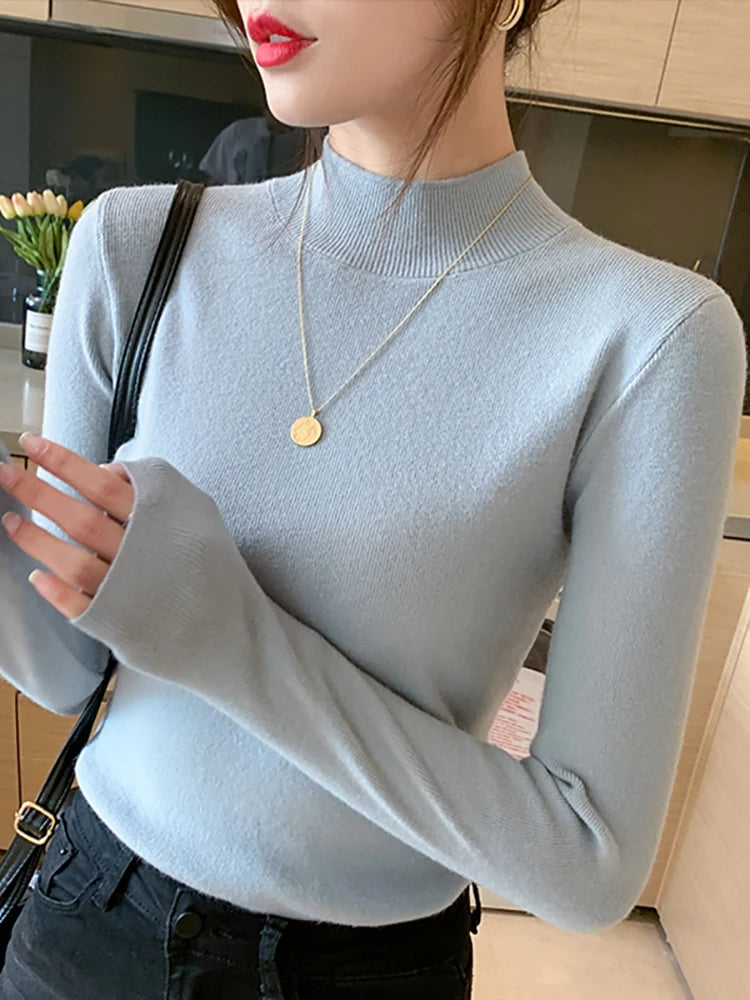 Damen Turtleneck Pullover Strickmode 2024 14