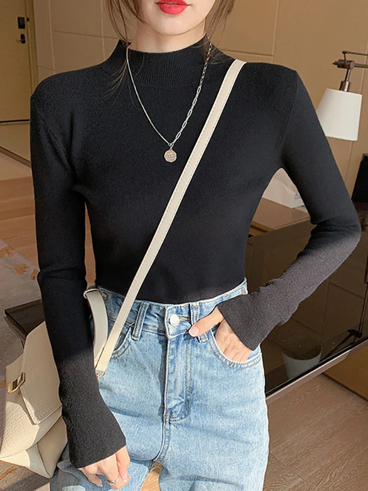Damen Turtleneck Pullover Strickmode 2024 7