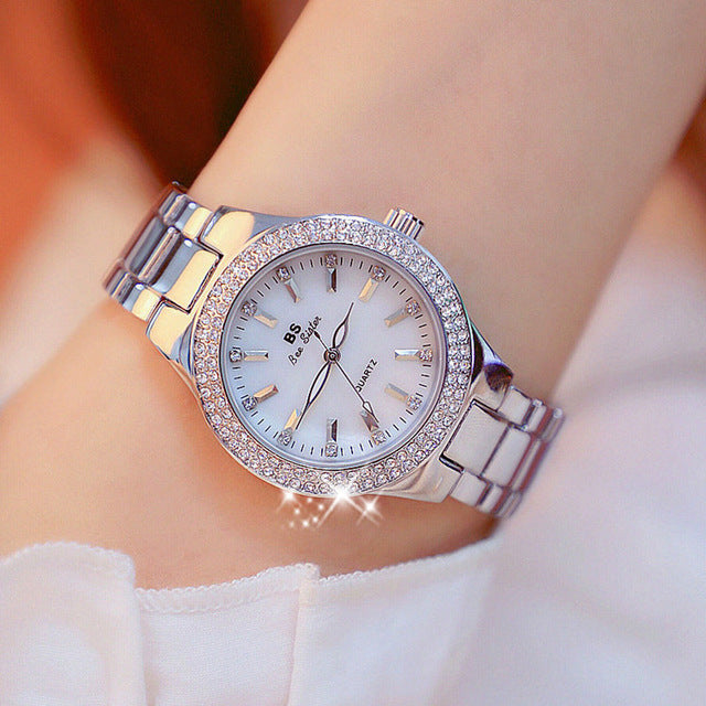 Damen Uhr Rund Mit Edelstahlarmband - Stilvolle Armbanduhr Für Büro Und Freizeit 0