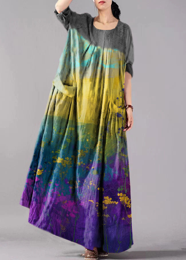 Damen Urlaubskleid mit großen Taschen und langen Ärmeln 7