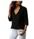 Damen V-Ausschnitt Bluse Lässiger Stil Polyester 4