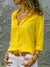 Damen V-Ausschnitt Bluse Lässiger Stil Polyester 9