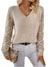 Damen V-Ausschnitt Pullover mit Cut-Out-Details 0