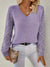 Damen V-Ausschnitt Pullover mit Cut-Out-Details 11