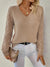 Damen V-Ausschnitt Pullover mit Cut-Out-Details 1