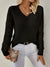 Damen V-Ausschnitt Pullover mit Cut-Out-Details 2