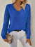 Damen V-Ausschnitt Pullover mit Cut-Out-Details 3