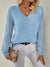 Damen V-Ausschnitt Pullover mit Cut-Out-Details 5