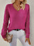 Damen V-Ausschnitt Pullover mit Cut-Out-Details 6