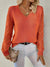 Damen V-Ausschnitt Pullover mit Cut-Out-Details 7