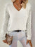 Damen V-Ausschnitt Pullover mit Cut-Out-Details 8
