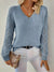 Damen V-Ausschnitt Pullover mit Cut-Out-Details 9