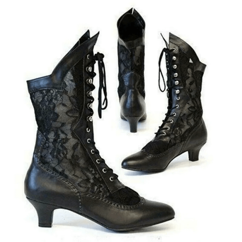 Damen Vintage-Stiefeletten mit klassischem Design 4