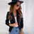 Damen Vintage Jacke Kunstsuède Zeitlos Elegant 0