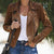 Damen Vintage Jacke Kunstsuède Zeitlos Elegant 1