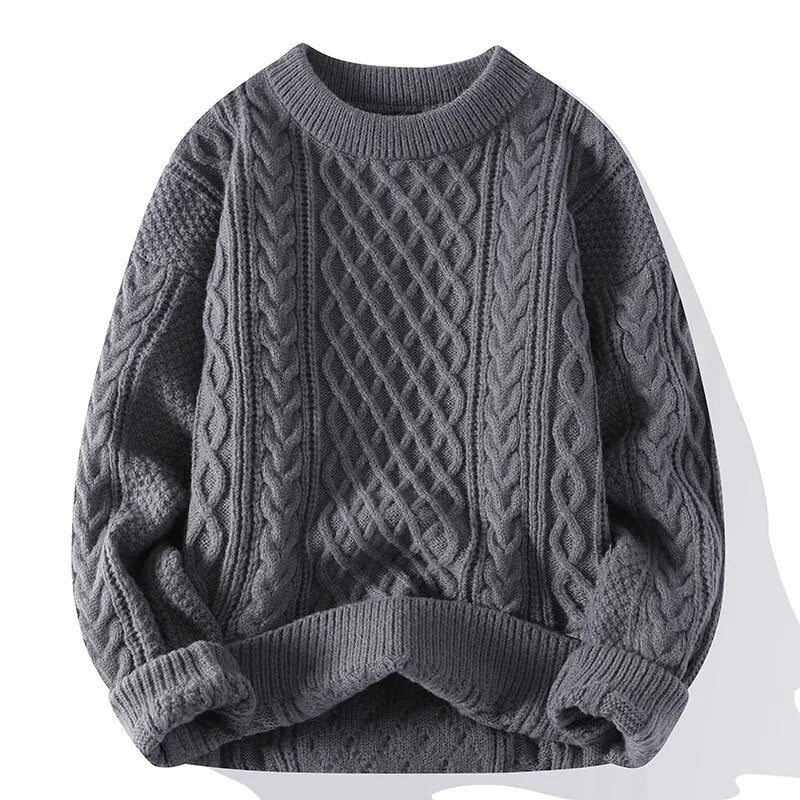 Damen Vintage Pullover mit Rundhalsausschnitt 10