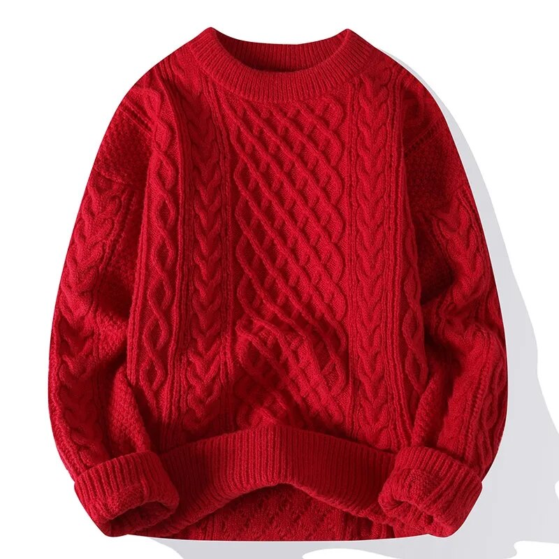Damen Vintage Pullover mit Rundhalsausschnitt 12