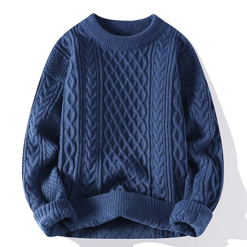 Damen Vintage Pullover mit Rundhalsausschnitt 13