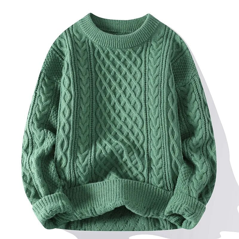 Damen Vintage Pullover mit Rundhalsausschnitt 7