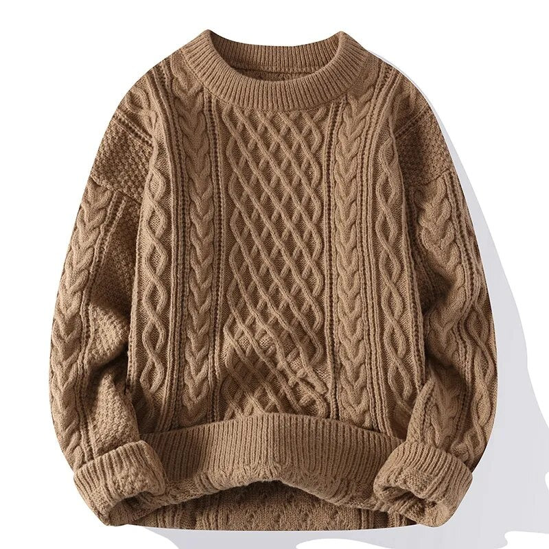Damen Vintage Pullover mit Rundhalsausschnitt 8