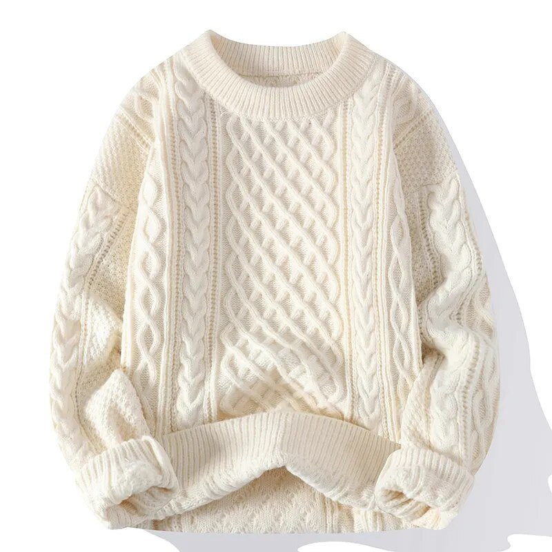 Damen Vintage Pullover mit Rundhalsausschnitt 9