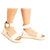 Damen Wedge Sandalen mit Knöchelriemen in Weiß 0