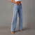 Damen Weite Beinform Hohe Taille Denim Jeans 2