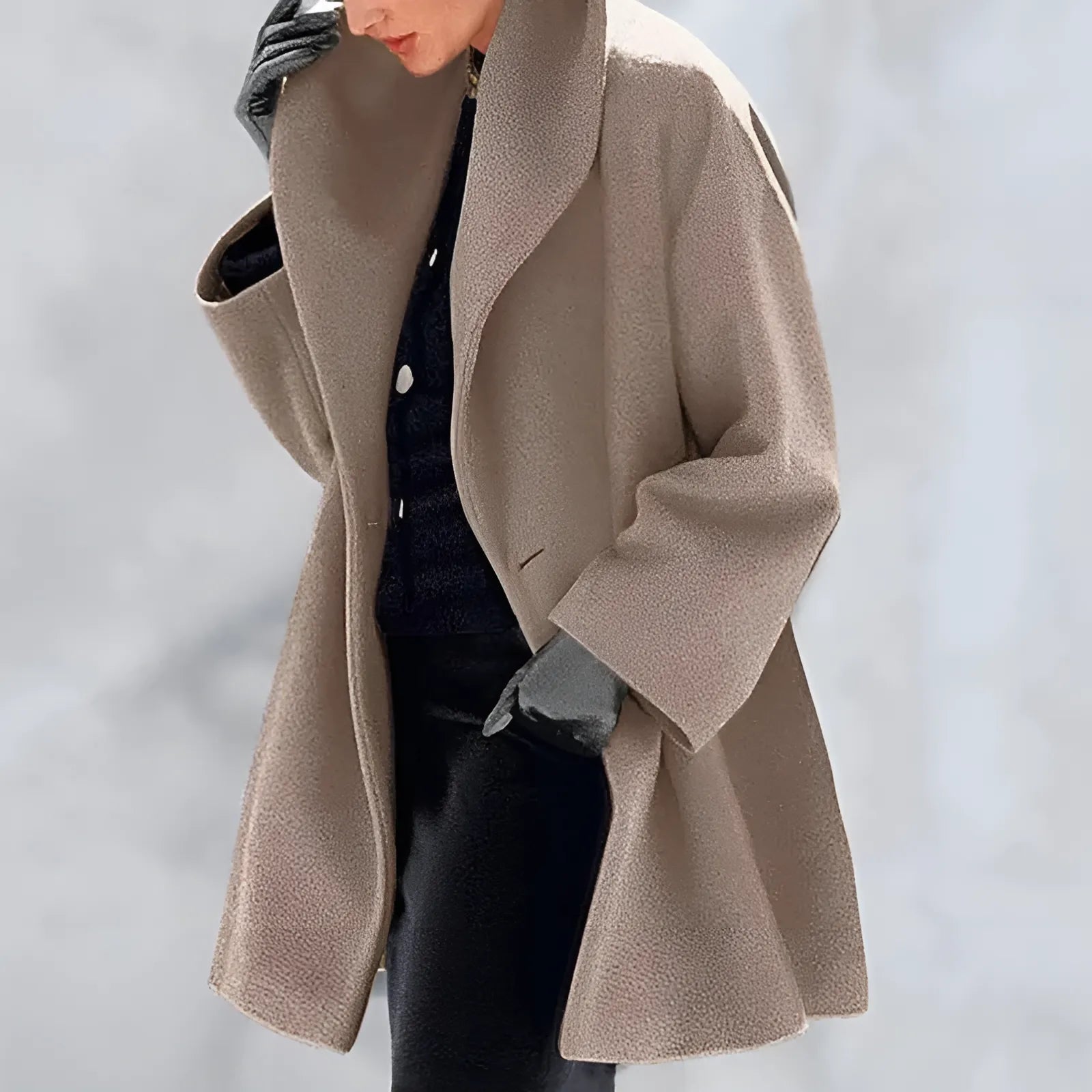 Damen Winter Trench Mantel Modernes Design Warm 1