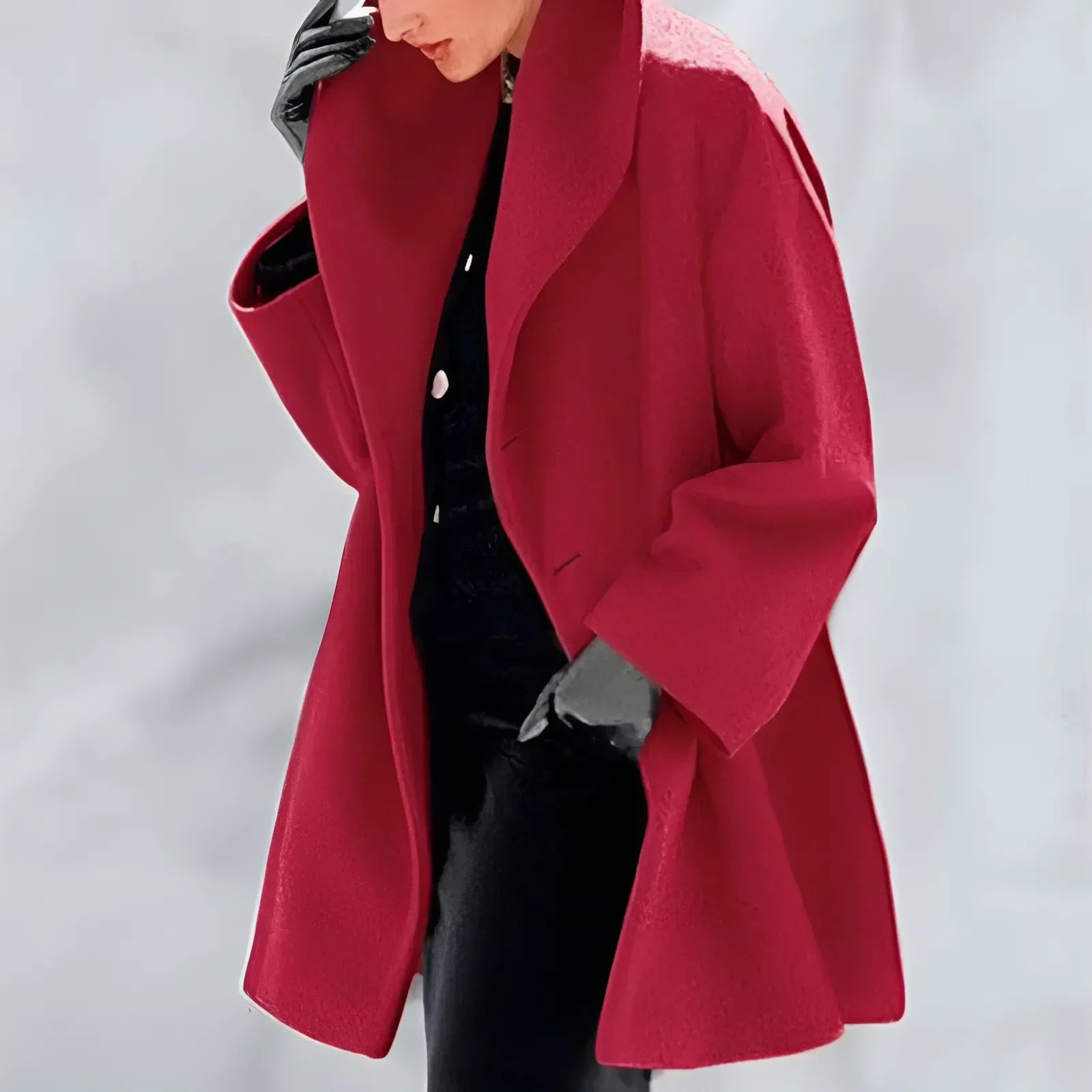 Damen Winter Trench Mantel Modernes Design Warm 2