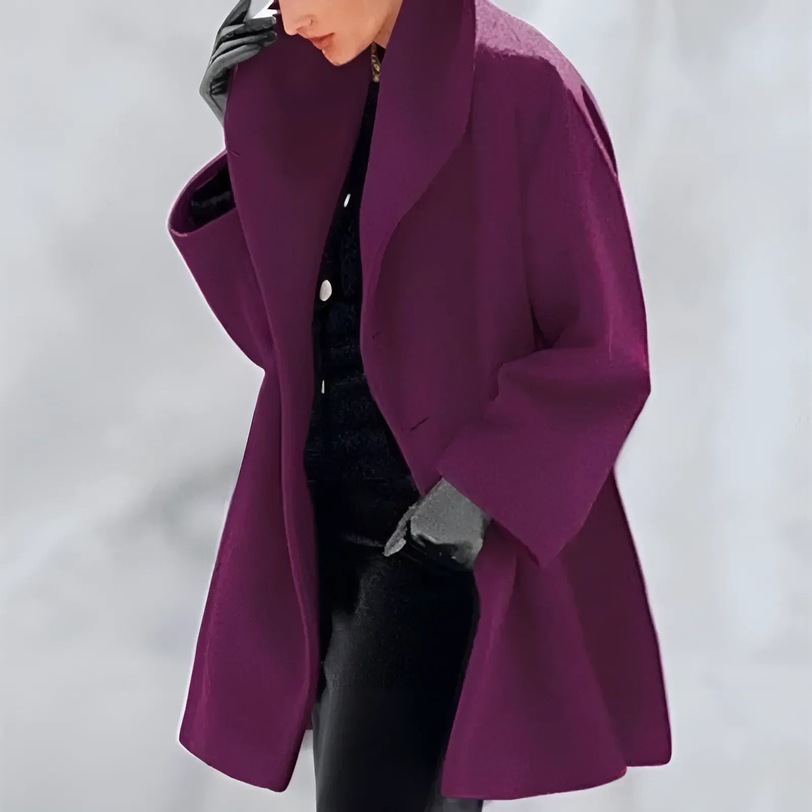 Damen Winter Trench Mantel Modernes Design Warm 3