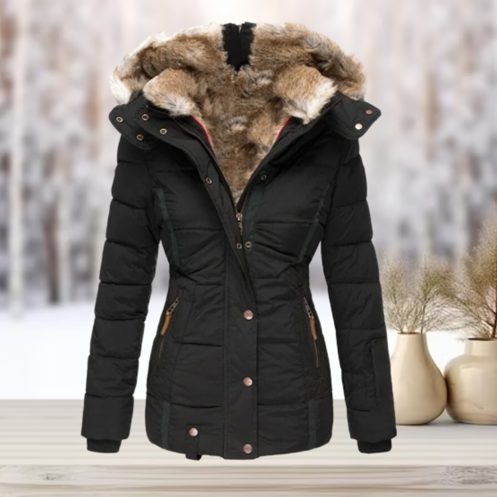 Damen Winterjacke mit abnehmbarer Kapuze 2