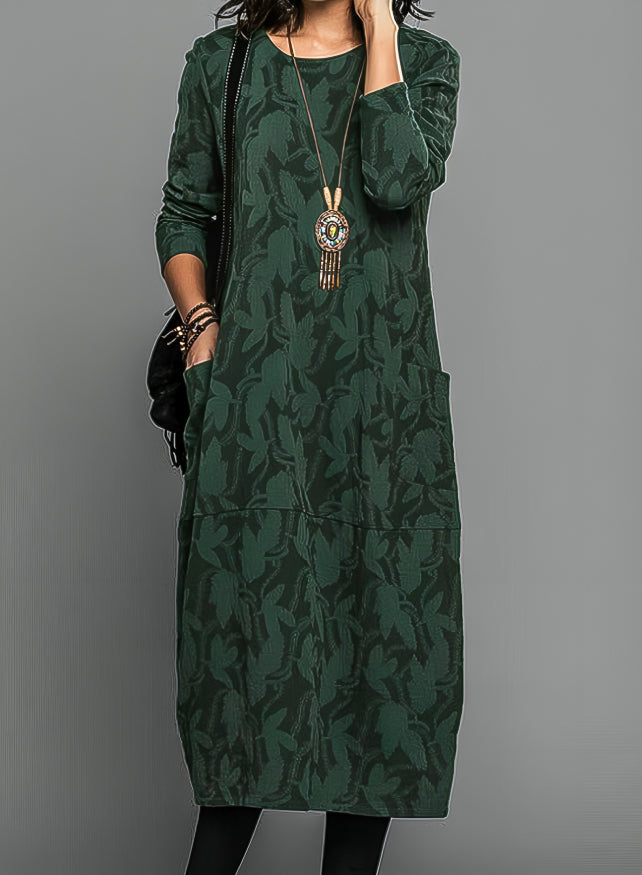 Damen Winterkleid mit Taschen und elegantem Design 1