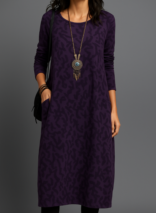 Damen Winterkleid mit Taschen und elegantem Design 5